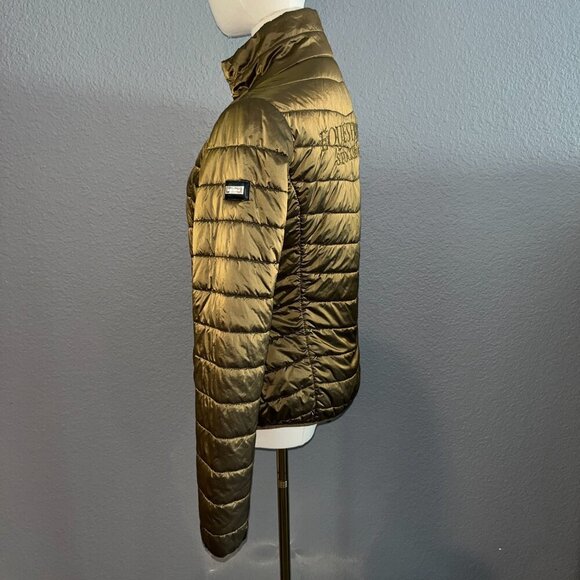 EQUESTRIAN STOCKHOLM LIGHTWEIGHT PERFORMANCE NYLON PUFFER JACKET in BRONZE - S - Picture 7 of 14